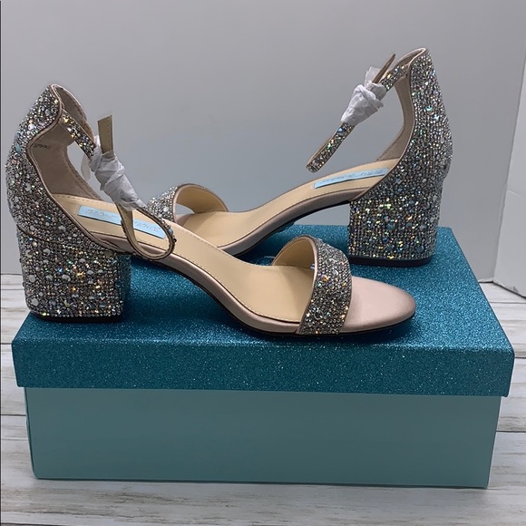 Betsey Johnson Blue Mari Wedding Bridal Shoe - Picture 7 of 8